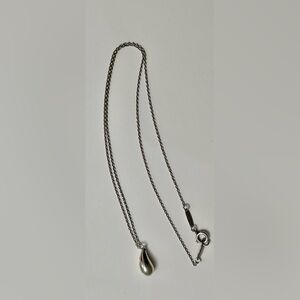 Tiffany & Co. Elsa Peretti Sterling Silver Tear Drop Necklace